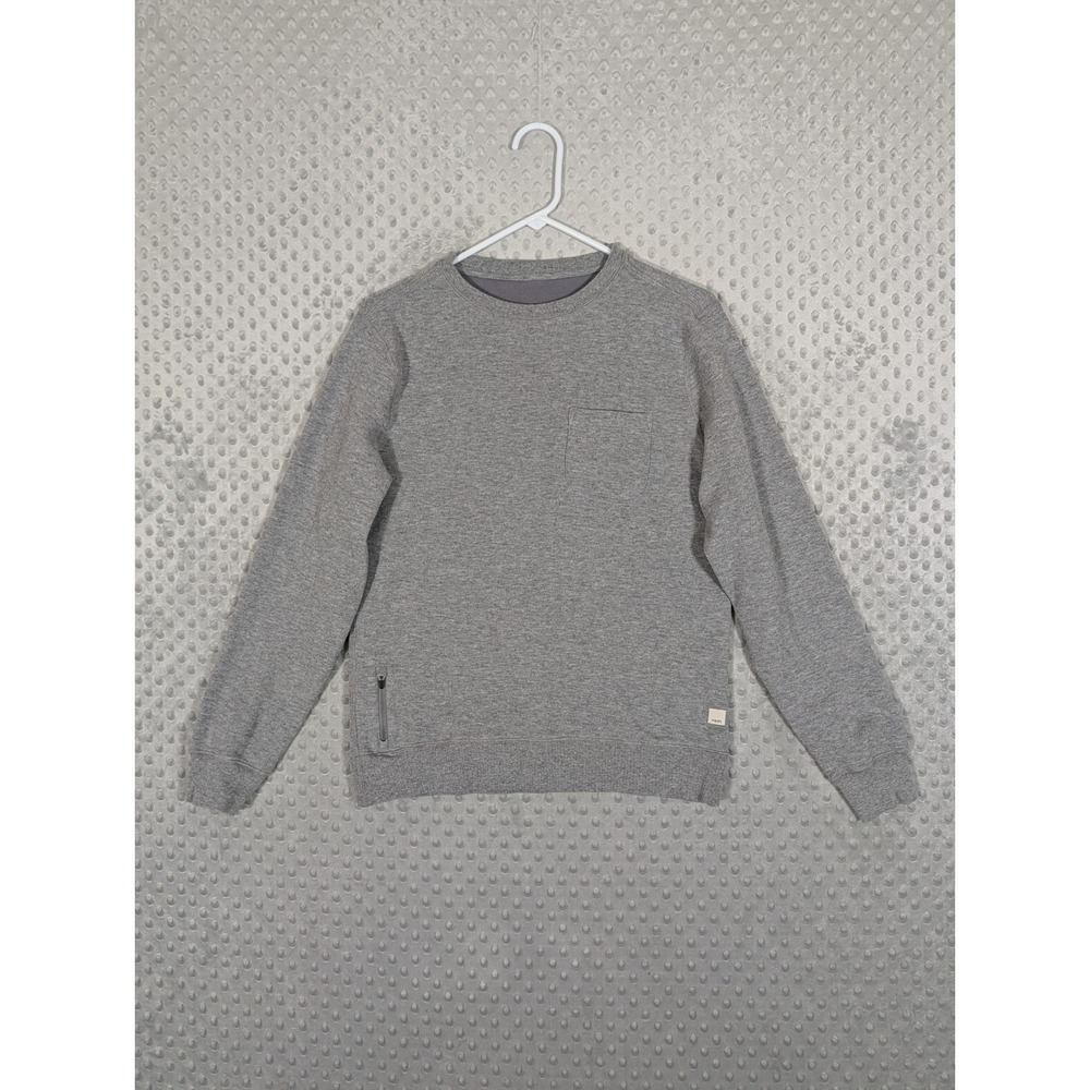 Vuori Jeffreys Pullover Sweatshirt Crew Neck Men's Medium Gray V218 Pocket